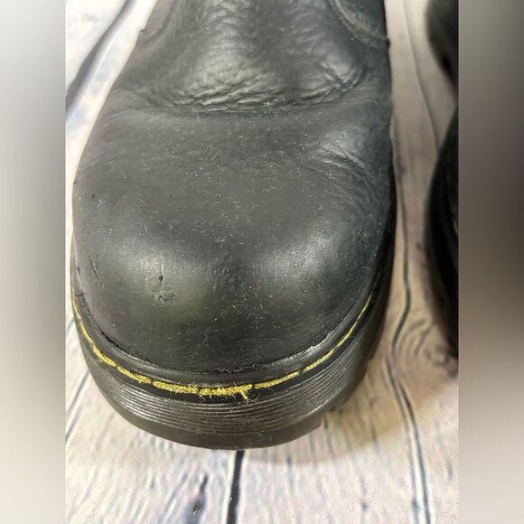 Dr Martens Black Tumbled Leather Rivet Steel Toe Utility Pull On Chelsea Boots 8 main image 10